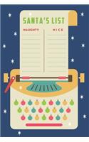 Santa's List: Santa's Naughty or Nice! Festive list Notebook with Checklist Boxes, Lined sections and blank pages