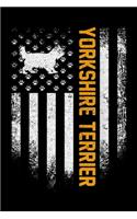 Yorkshire Terrier: Vintage USA Yorkshire Terrier American Flag Patriotic Funny Journal/Notebook Blank Lined Ruled 6x9 100 Pages