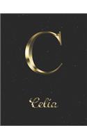 Celia: 1 Year Daily Planner (12 Months) - Yellow Gold Effect Letter C Initial First Name - 2020 - 2021 - 365 Pages for Planning - January 20 - December 20 