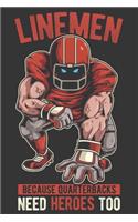 2020 Week To View Dated Planner Diary: 6x9 Inches Paperback Football Linemen Because Quarterbacks Need Heroes Too