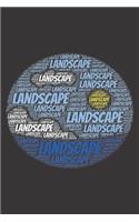 Landscape: Notebook, Journal - Lined Paper - 120 Pages DIN A5 (6 x 9") - Notes, Drawings, Planer, Diary, Organization - Word Cloud Present