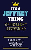 It's A Jeffrey Thing You Wouldn't Understand Large (8.5x11) Wide Ruled Notebook