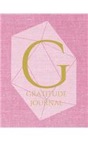 G: Monogram Personalized Gratitude Journal For Quiet Time, 5 Minutes a Day (110 Pages, 8.5 x 11)