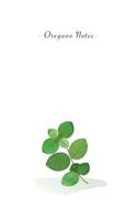 Oregano Notes: 6"x9" Ruled Lined Notebook - Watercolor Texture Vegetable Plant Illustration Cover. Matte Softcover And White Interior Papers.