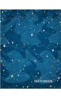 Sketchbook: Cartoon with stars: 110 Pages of 8.5" x 11" Blank Paper for Drawing, Doodling or Sketching (Sketchbooks)