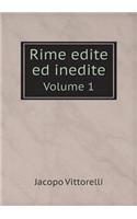 Rime edite ed inedite Volume 1