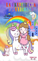 La principessa e l'unicorno libro da colorare per bambini