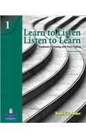 Learn to Listen, Listen to Learn 1 Student Book with Streaming Video Access Code Card