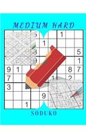 Medium Hard Soduko: 365 Puzzles And Trivia Challenges, 2019 suduko puzzle books for adults, brain teaser daily calendar 2019 page a day.