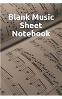 Blank Music Sheet Notebook