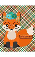 Fun Fox Sketchbook: 8.5 x 11 Cute Red Fox Themed Blank Sketchbook For All Your Home, School And Business Note Needs