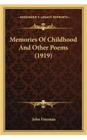 Memories of Childhood and Other Poems (1919)