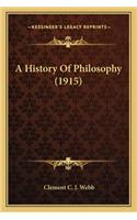 History Of Philosophy (1915)
