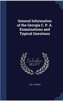 General Information of the Georgia C. P. A. Examinations and Typical Questions