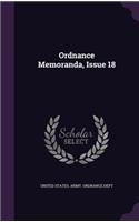 Ordnance Memoranda, Issue 18