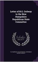 Letter of N.G. Ordway to the New Hampshire Republican State Committee