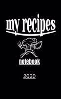 my recipes notebook 2020