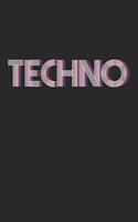 Techno: 6x9 Notebook ruled
