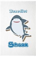 Benedict Shark A5 Lined Notebook 110 Pages: Funny Blank Journal For Family Baby Shark Birthday Sea Ocean Animal Relative First Last Name. Unique Student Teacher Scrapbook/ Composition Great Fo