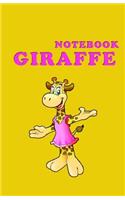 Giraffe Notebook: Notebook - A5 Lined Notebook, Cream paper, 5.5 x 8.5 inches, 100 pages (50 sheets)