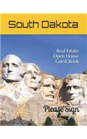 South Dakota Real Estate Open House Guest Book: Mount Rushmore Adorns the Cover. the Book Containing Spaces for Guests