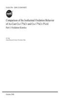 Comparison of the Isothermal Oxidation Behavior of As-Cast Cu-17 Percent Cr and Cu-17 Percent Cr-5 Percent Al. Part 1; Oxidation Kinetics