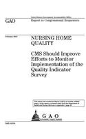 Nursing home quality: CMS should improve efforts to monitor implementation of the Quality Indicator Survey: report to congressional requesters.