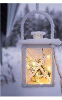 Frost on the Lantern at Twilight Winter Journal: 150 Page Lined Notebook/Diary
