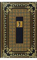 Gold Label Monogram J Notebook: Vintage Design Leather Look Matte Cover Paperback 6x9" Notebook 160 pages(Gold Label Set of Journals Planners Diaries Notebooks Paperback Matte Finish Cover)