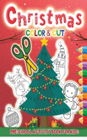 Christmas Color & Cut Preschool Activity Book