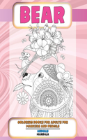 Mandala Coloring Books for Adults for Markers and Pencils - Animals - Bear
