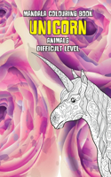 Mandala Colouring Book Difficult Level - Animals - Unicorn