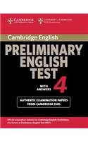 Cambridge Preliminary English Test 4 Student's Book with Answers: Examination Papers from the University of Cambridge ESOL Examinations