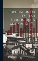 Explication Du Tableau Économique À Madame De ***...
