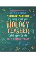 If At First You Don't Succeed Try Doing What Your Biology Teacher Told You To Do The First Time