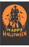 Notebook 6x9 Dot Grid: Monkeys Apes Chimps Happy Halloween Gift