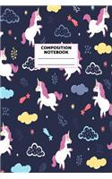 Composition Notebook: Unicorn Journal for Girls, Teen and Women Cute Matte Cover Design with Blank Lined Interior College Ruled (Great as Party Favors, Gifts, Diary, Jour