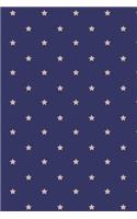 Notes: Circle the Date Journal with Ruled Pages for Work or School Navy with Stars