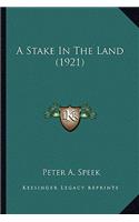 A Stake In The Land (1921)