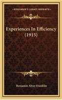 Experiences in Efficiency (1915)