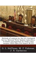 Methods of Analysis by the U.S. Geological Survey National Water Quality Laboratory
