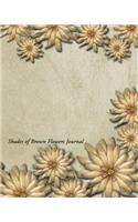 Shades of Brown Flowers Journal