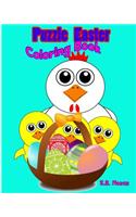 Puzzle Easter Coloring Book