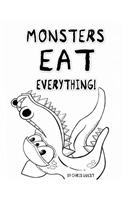 Monsters Eat Everything! Adult Colouring Book