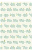 Journal: Baby Hippos (Green) 6x9 - Lined Journal - Writing Journal with Blank Lined Pages