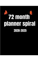 72 month planner 2020-2025 spiral