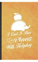 I Can't I Have Plans with Hedgehog