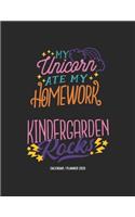 My Unicorn Ate My Homework Kindergarten Rocks Calendar 2020