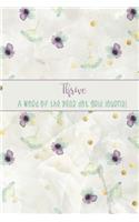 Thrive: A Word of the Year Dot Grid Journal-Watercolor Floral Design