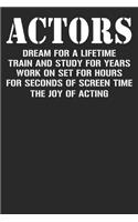 Actors Dream For A Lifetime Train And Study For Years Work On Set For Hours For Seconds Of Screen Time The Joy Of Acting